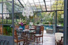 conservatory with glass walls