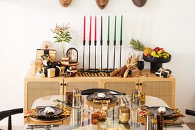 Dining table and credenza set for Kwanzaa