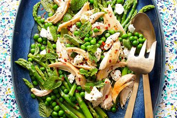Asparagus, Chicken, and Green Pea Salad with Mint