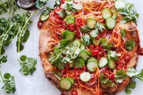 Whole veggie banh mi pizza