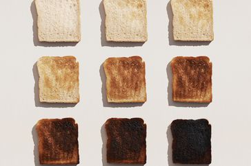9 levels of toast from least toasted to most