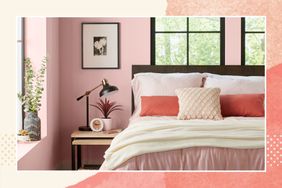 monochromatic pink bedroom