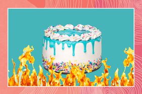 Cake and flames