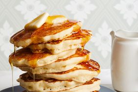 buttermilk pancakes with syrup