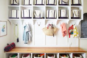 Entryway storage with built-in cubby