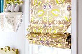 floral patterned window treatment