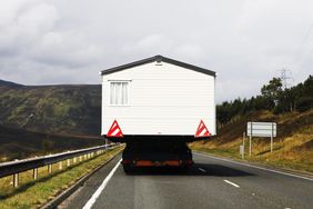 moving house on highway with truck