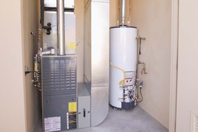 furnace and water heater in basement