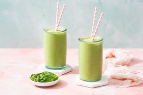 vegetarian green smoothie made with fresh spinach