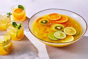 party punch with orange and kiwi slices