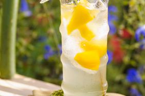 Mango-Pineapple Water in tall glass