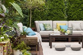 outdoor furniture sitting area of deck tree privacy