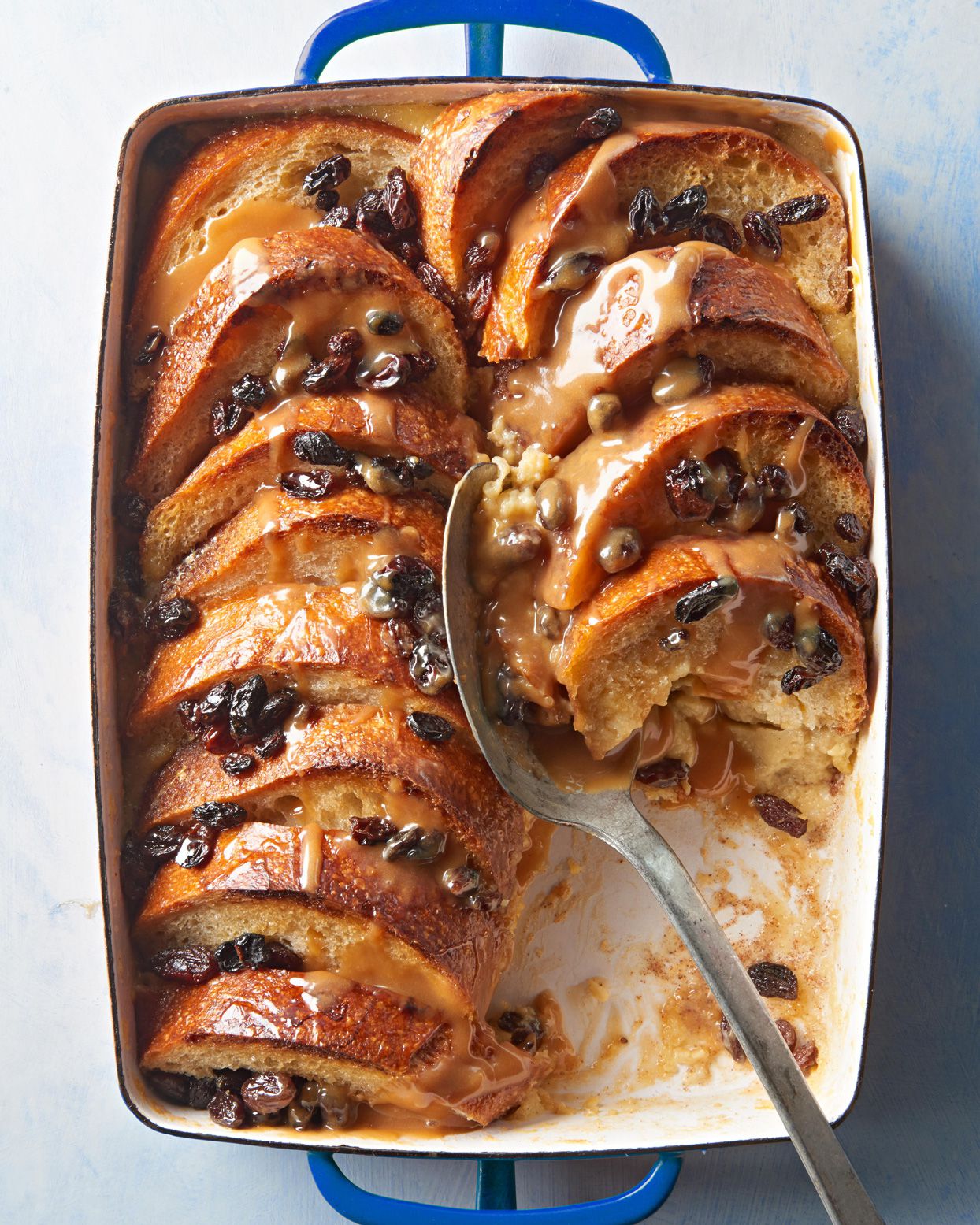 Bread and Butter Pudding with Salted Caramel Whiskey Butter Sauce