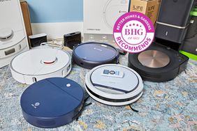 Best robot vacuums displayed with boxes on carpet