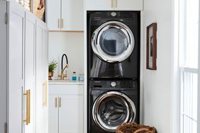 Laundry room with stackable washer and dryer