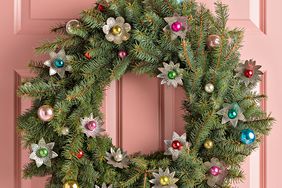 vintage christmas wreath ornaments crop