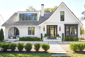 white home with both modern and traditional elements