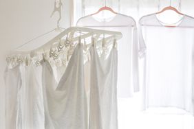 white clothing drying in the sunshine